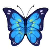 Royal Blue Butterfly